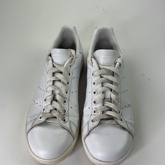 Adidas Stan Smith White Leather Sneakers  Men's 6 ½ Women's 8 - Picture 8 of 9